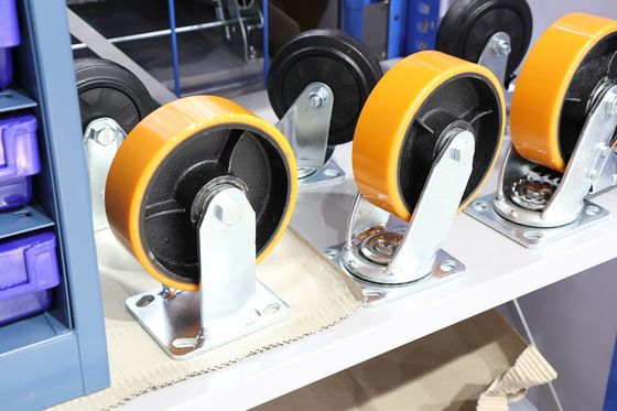 วงล้อ Castor Quay หลังค้าง วัสดุแท้ สายใย TPU ความแข็งแรงดี ความทนทานต่อไฮดรอลิสติก ความทนทานต่อสารเคมี วัสดุผิวข่วน